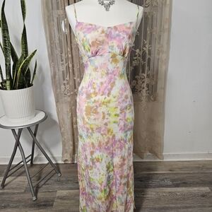 Astr Multicolor Tie-Dye Maxi Dress
